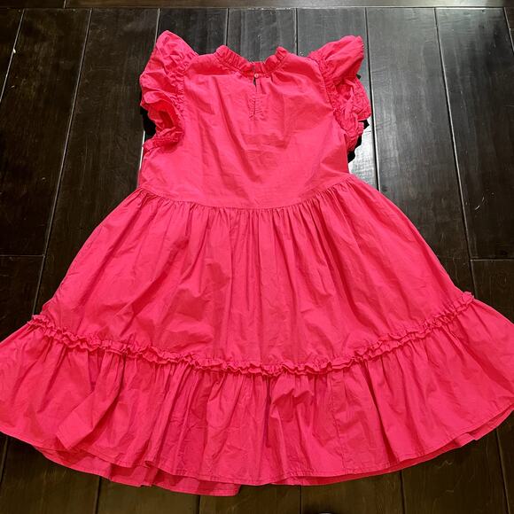 Caroline Constas Ruffle Mini Tiered Dress Hot Pink Women's Size Small - Picture 4 of 6
